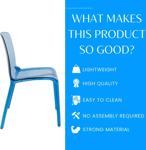 Miniatura 4 de LeisureMod Silla de comedor moderna de mediados de siglo, silla de acrílico para cocina, comedor y decoración contemporánea del hogar