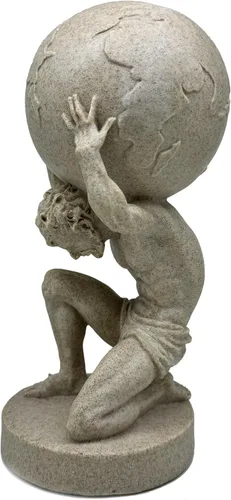 Miniatura 7 de FUNSXBUG Estatua de Dios griego grande de 11 pulgadas, escultura coleccionable de Atlas Holding World, decoración del hogar, sala de estar