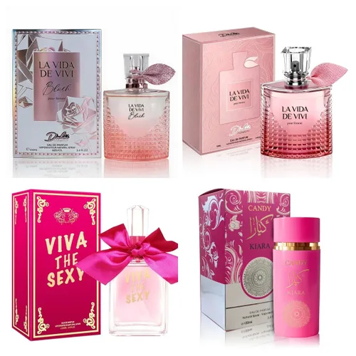 Miniatura 14 de A CENTER Juego de 4 perfumes para mujer – Set de regalo de fragancia floral con vainilla, almizcle y cítricos Eau De Pafume 3.5 onzas líquidas