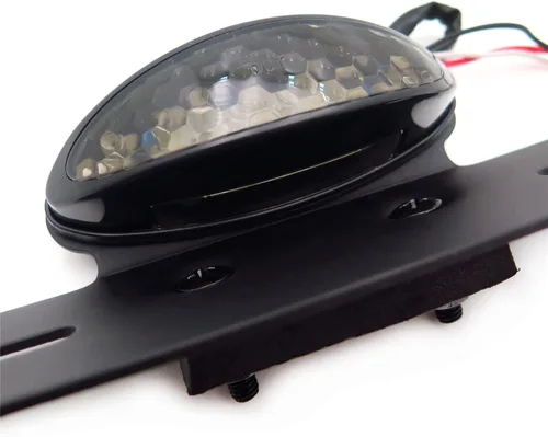 Miniatura 3 de Cateye - Luz trasera para placa de matrícula de aleación grande Cafe Racer Bobber motocicleta