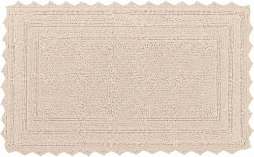 Miniatura 62 de Royal Blaze Tapete de baño de algodón rojo, reversible, pequeño ovalado de 18 x 26 pulgadas, lavable y decorativo
