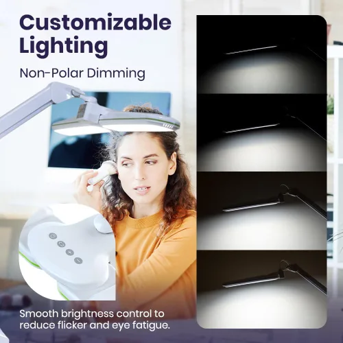Miniatura 7 de Neatfi Elite HD XL - Lámpara LED de escritorio, 3 modos de luz, 90 piezas SMD LED, atenuación no polar, iluminación brillante que cuida los ojos