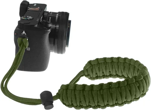 Miniatura 10 de Correa de muñeca ajustable 550 Paracord para cámaras réflex digitales, compactas Negro