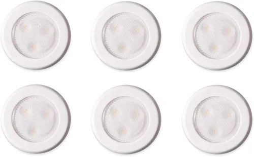 Miniatura 6 de Westek BL-PUTN-W6 - Luz de disco LED ultrafina - 6PK con baterías, color blanco