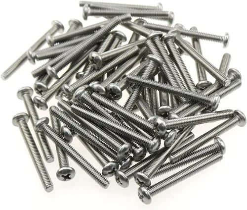 MEETOOT 35 tornillos de máquina #8-32 x 1-1/2 pulgadas, tornillos de máquina empotrados cruzados, tornillos Phillips para pomo de cajón de gabinete,