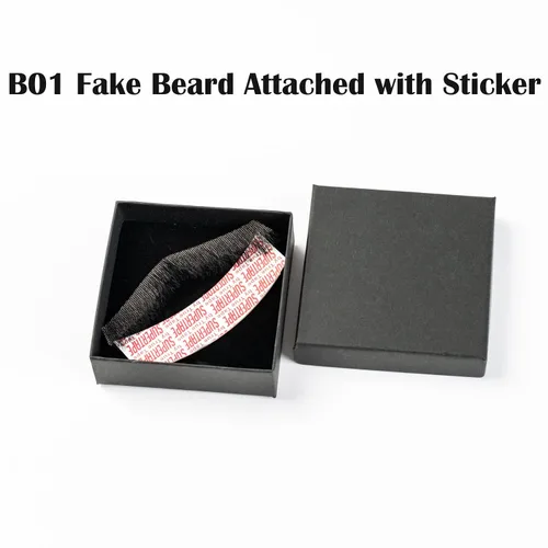 Miniatura 6 de Bigote falso realista para hombres, pelo facial de barba falsa, maquillaje de barba falsa de encaje para adultos, barba falsa para hombres, barba