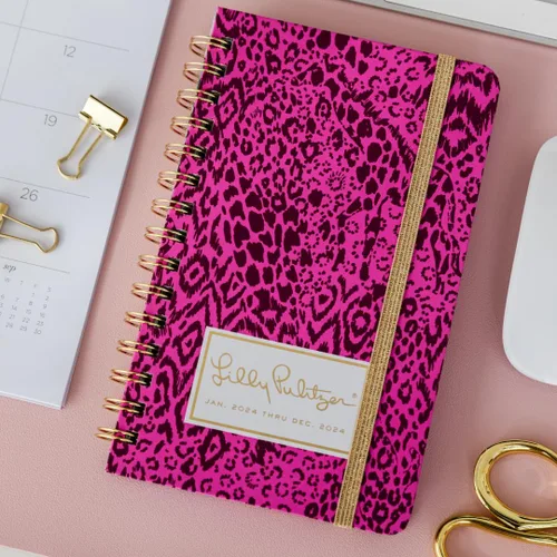 Miniatura 7 de Lilly Pulitzer Agenda diaria 2024, agenda mediana de enero de 2024 a diciembre de 2024, agenda semanal con calendario mensual, calcomanías