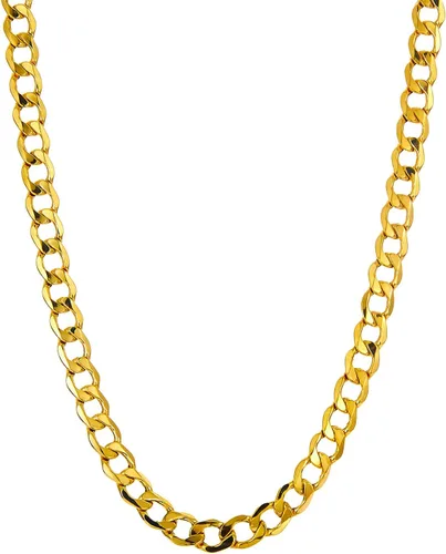 Miniatura 15 de 14k REAL Yellow/Two Tone Gold Bevelled Hollow 11mm, 9mm, 6.5mm, 5mm, 4.5mm, 3.5mm, 2.5mm, 2mm Cuban Curb Chain Necklace/Bracelet with Lobster Claw