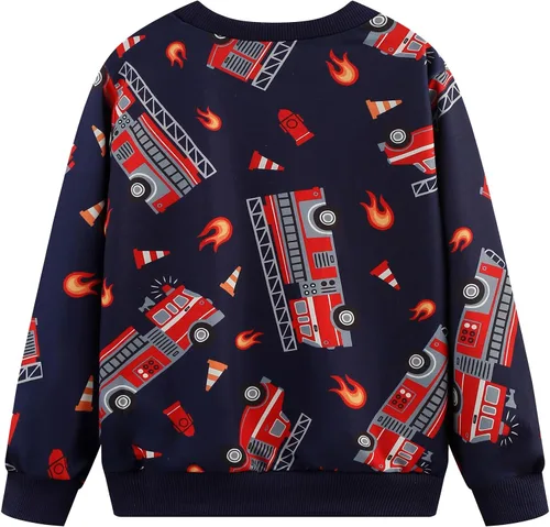 Miniatura 2 de Sudaderas de algodón con cuello redondo para niños pequeños, camisetas de manga larga con diseño de dinosaurio, camisetas 2-8T