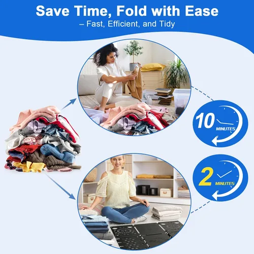 Miniatura 3 de BoxLegend V3 Tablero Plegador de Camisas Tablero Plegador de Camisetas y Ropa Tablero Plegable Duradero Clasificador de Lavandería Ayudante Forro