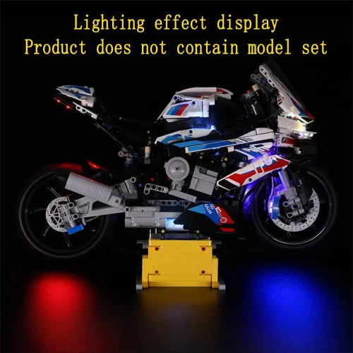 Miniatura 7 de GEAMENT Kit de luces LED compatible con Lego BMW M 1000 RR - Juego de iluminación para modelo de construcción Technic 42130