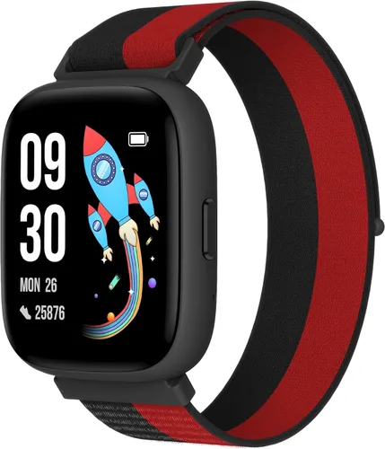 Miniatura 10 de BIGGERFIVE Reloj inteligente para niños, reloj de seguimiento de actividad física de 1.8 pulgadas, podómetro, frecuencia cardíaca, monitor de sueño