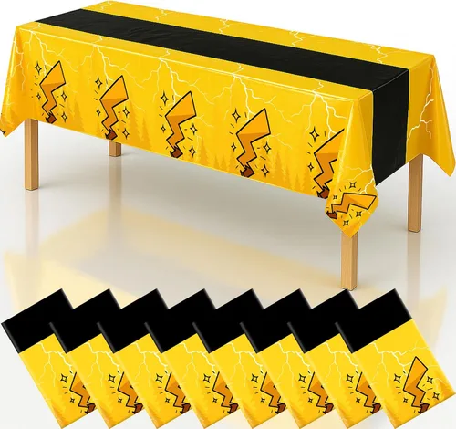 Miniatura 13 de 4 manteles de decoración de fiesta de cumpleaños 2 en 1 con estampado de patas, 54 x 108 pulgadas, mantel de pata de pata, mantel rectangular