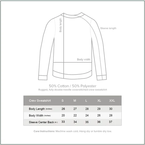 Miniatura 3 de Barnesmith Crewneck Sweatshirt, Unisex, CottonPoly Blend, Heritage Logo, Charcoal Grey