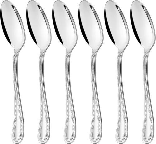 Miniatura 9 de HaWare - Juego de 6 piezas para servir, cubiertos de acero inoxidable, cubiertos para anfitriona con borde perlado para buffet, fiesta, cocina