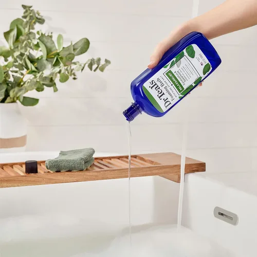 Miniatura 5 de Dr Teal's Baño espumoso con sal pura de Epsom, relajación y alivio con eucalipto y menta verde, 34 onzas líquidas (paquete de 4)