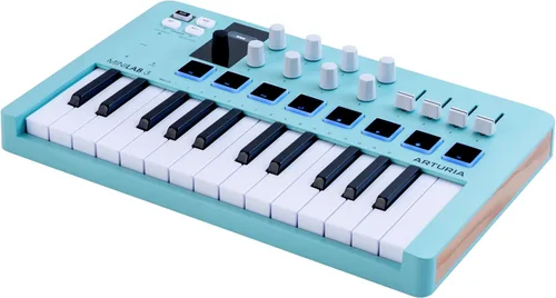 Miniatura 2 de Arturia MiniLab Controlador de teclado MIDI USB de 3 a 25 teclas con 8 almohadillas de batería multicolor, 8 perillas y software de producción