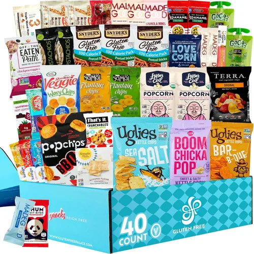 Miniatura 10 de Gluten Free Palace Snack Attack Paquete de cuidado de aperitivos veganos – Paquete variado de aperitivos saludables – A base de plantas, sin gluten