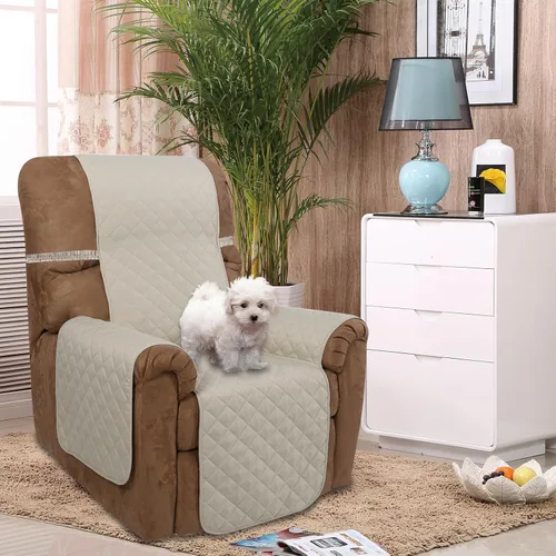 Miniatura 2 de U-NICE HOME Funda para sillón reclinable, reversible, con correas elásticas, resistente al agua, protege de perros y mascotas, sillón extragrande