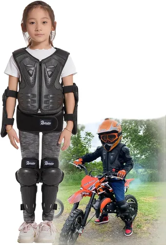 Miniatura 10 de Reomoto Kids Full Body Protector Youth Dirt Bike Gear for Motorcycle Cycling Skiing Motorbike Riding Bike Vest with Knee Elbow Protectors