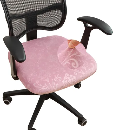 Miniatura 28 de Forcheer - Fundas elásticas para silla de oficina de Jacquard, resistentes al agua, 2 piezas para sillas de escritorio o de la computadora