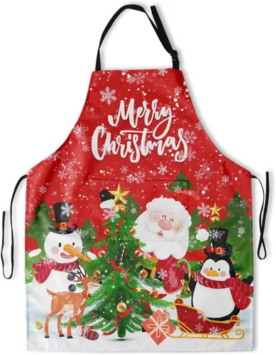 Miniatura 24 de Delantal resistente a las manchas con cuello ajustable y bolsillos para adultos unisex, mujeres, hombres, chef, horneado, cocina, barbacoa, parrilla