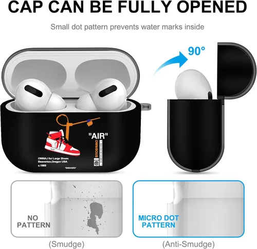 Miniatura 7 de Gedicht Funda para Airpods Pro con cordón, bonitos zapatos deportivos de dibujos animados, funda protectora de TPU suave resistente para Apple