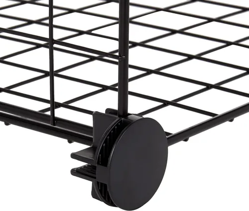 Miniatura 6 de Amazon Basics Organizador de almacenamiento de 4 cubos, armario y estantes de rejilla de alambre, apilable, negro de 14 x 14 x 14 pulgadas