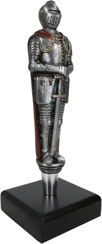 Ebros Gift Novedoso traje medieval de Armor Knight - Figura de mango de grifo de cerveza con base de exhibición, asas decorativas coleccionables de