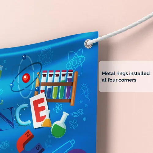 Miniatura 2 de Telón de fondo de fiesta de ciencia – Fondo de estudio temático de científico loco, suministros de fotografía para baby shower o fiesta