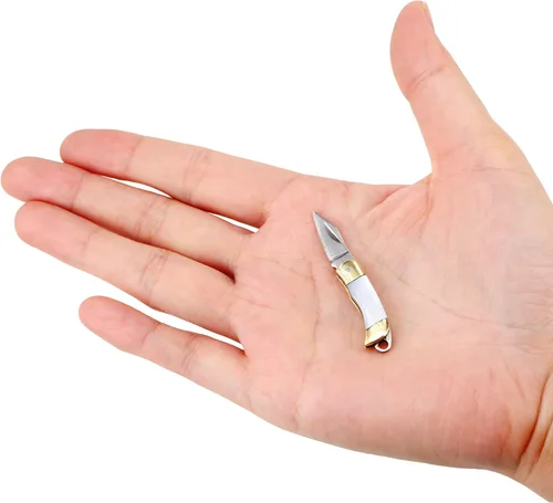 Miniatura 9 de Cuchillo de bolsillo en miniatura Miniature Gadgets, Eastern Delights EDC herramienta de corte con cuchilla multifunción ultra más pequeña
