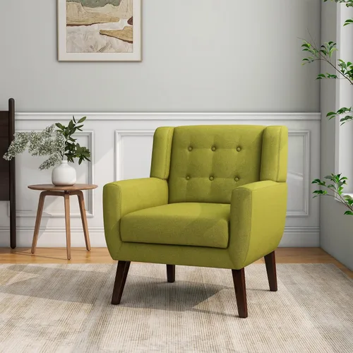 Miniatura 23 de Silla decorativa, sillas de tela moderna de mediados de siglo con brazos para sala de estar, cómodo sillón tapizado para dormitorio, sala de espera