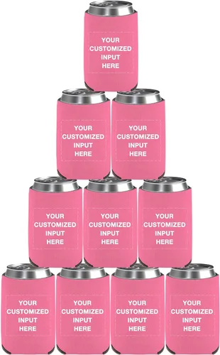 Miniatura 92 de Enfriadores de cerveza personalizados con manga de lata, 20 unidades, enfriador de latas personalizado con logotipo de foto para bodas, pesca, Negro