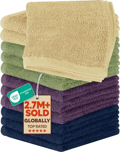 Miniatura 22 de Utopia Towels Juego de paños de algodón 100% hilado en anillo, paños de franela de gama alta, altamente absorbentes y suaves al tacto, paquete