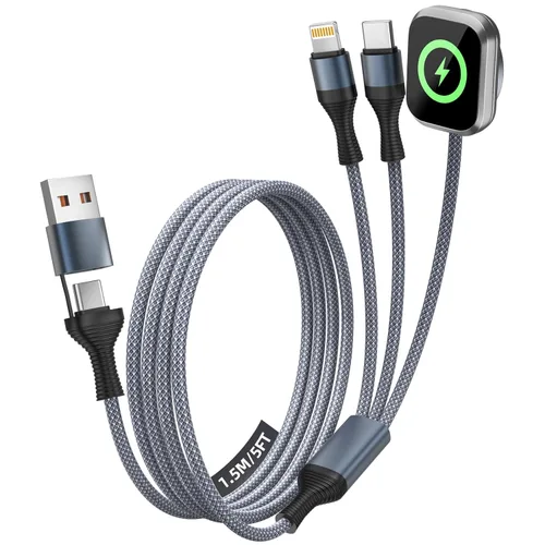Miniatura 28 de Cruise Essentials - Cable de carga múltiple 3 en 2 para iPhone Watch Charger/iPhone 17/IP, iWatch Charger, Travel Camping Essentials compatible