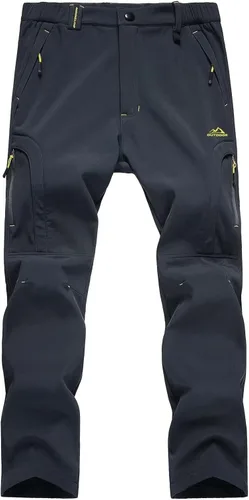 Miniatura 4 de MAGCOMSEN Men's Winter Pants 5 Zip Pockets Snow Ski Pants Fleece Lined Water Resistant Hiking Pants