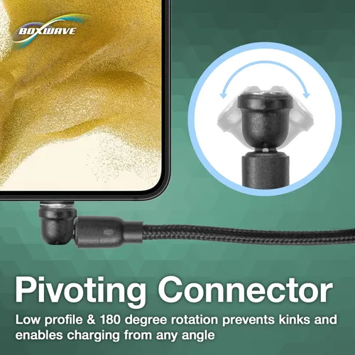 Miniatura 4 de BoxWave Cable compatible con Auna TRK-861 - MagnetoSnap AllCharge, cable de carga magnético USB tipo C Micro USB para Auna TRK-861 - Negro azabache