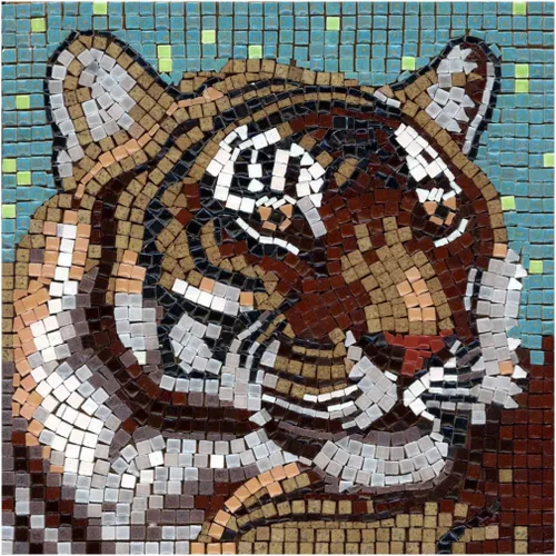 Miniatura 42 de Mosaicos hechos a mano fáciles con nuestro kit de manualidades de mosaico para adultos, delfín cuadrado de 7 pulgadas (20cm)