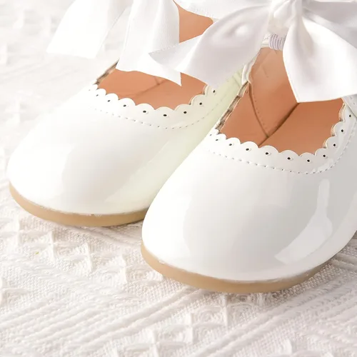 Miniatura 4 de Zapatos planos con lazo de cinta para niñas y bebés, vestido de princesa Mary Jane