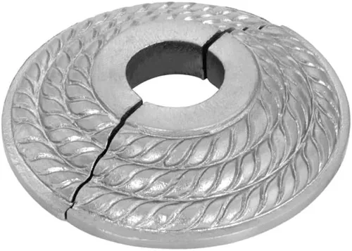 Miniatura 82 de Renovators Supply Manufacturing Placa de escudo de 3,13 pulgadas OD Escutcheon 1/2 en IPS Acabado de cobre antiguo Brida de radiador de aluminio