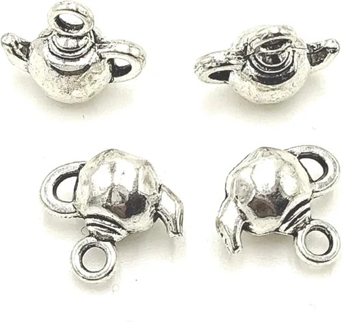 Miniatura 4 de 30 dijes de aleación de dientes, joyería para collares, pulseras, manualidades, suministros de fabricación de 0.945 x 0.591 in (plata antigua)