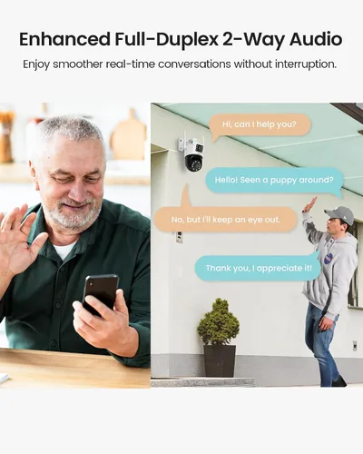 Miniatura 7 de ZOSI C298 SE 6MP Cámara de seguridad con doble lente (4MP+2MP) con cable y WiFi PT enchufable para exteriores, cámara panorámica de 360°, detección