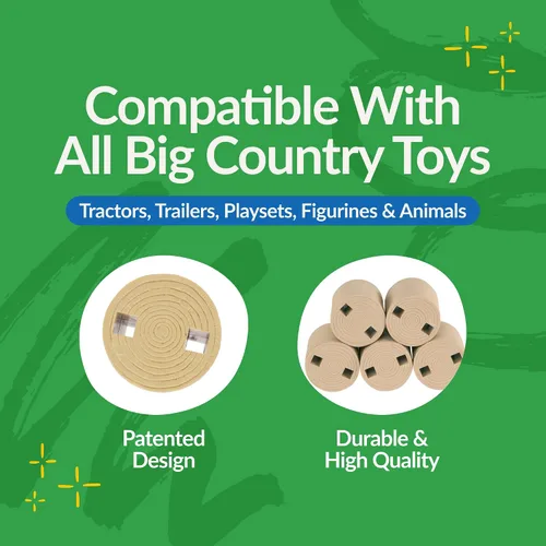 Miniatura 3 de Big Country Toys Juego de balas de heno de 5 piezas, balas de heno de juguete para animales de granja, juguetes para niños y niñas de 3 años