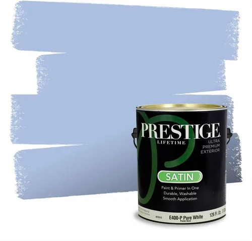 Miniatura 1462 de Pintura Exterior + imprimación PRESTIGE, todo-en-uno, 1 galón, acabado mate, color comparable al Valspar* Royal Gray* VS151-Gris real