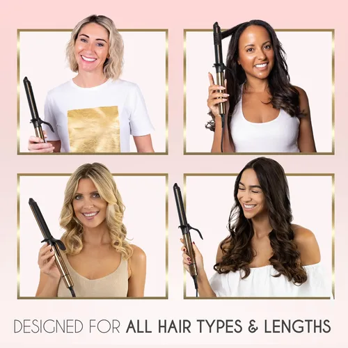 Miniatura 5 de ELLA BELLA® Rizador de pelo profesional de 1 pulgada • Rizador de pelo profesional • Varita rizadora • Plancha rizadora de cerámica • Transforma tu