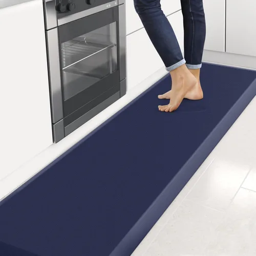 Miniatura 19 de StepRite Tapete de cocina antifatiga de 4/5 pulgadas de grosor, antideslizante, resistente a las manchas y al agua, tapete de escritorio para Azul