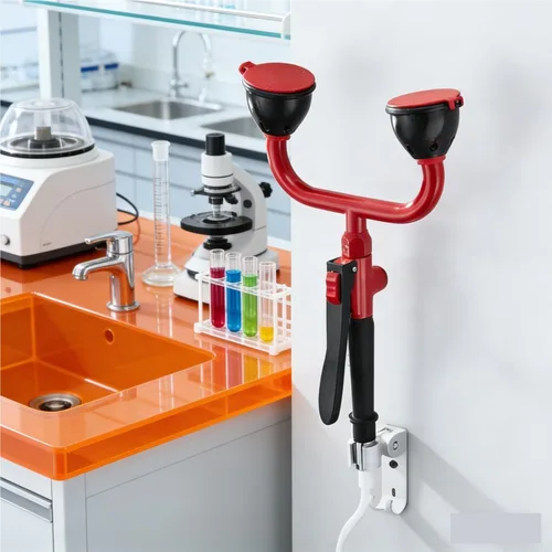 Miniatura 9 de Portable Eye Wash Station with Drench Hose, Handheld Eyewash Station for Dangerous Worksites, Wall and Deck Mounted Eye Wash Kit, Handheld Eye Face