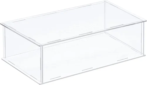 Miniatura 11 de MECCANIXITY Vitrina de acrílico Caja de plástico transparente montar escaparate a prueba de polvo 14x6.3x4.1 pulgadas para artículos coleccionables