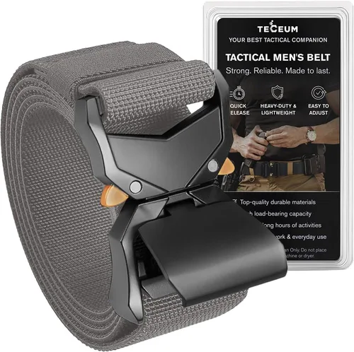 Miniatura 8 de TECEUM Tactical Belt – Heavy-Duty & Quick Release – Military, Work, Rigger, Duty & Utility Belt for Men