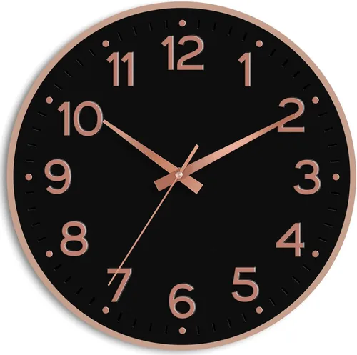 Miniatura 14 de Roymnie Reloj de pared verde, 10 pulgadas, silencioso, funciona con pilas, moderno reloj analógico sin tictac, decorativo para cocina, dormitorio